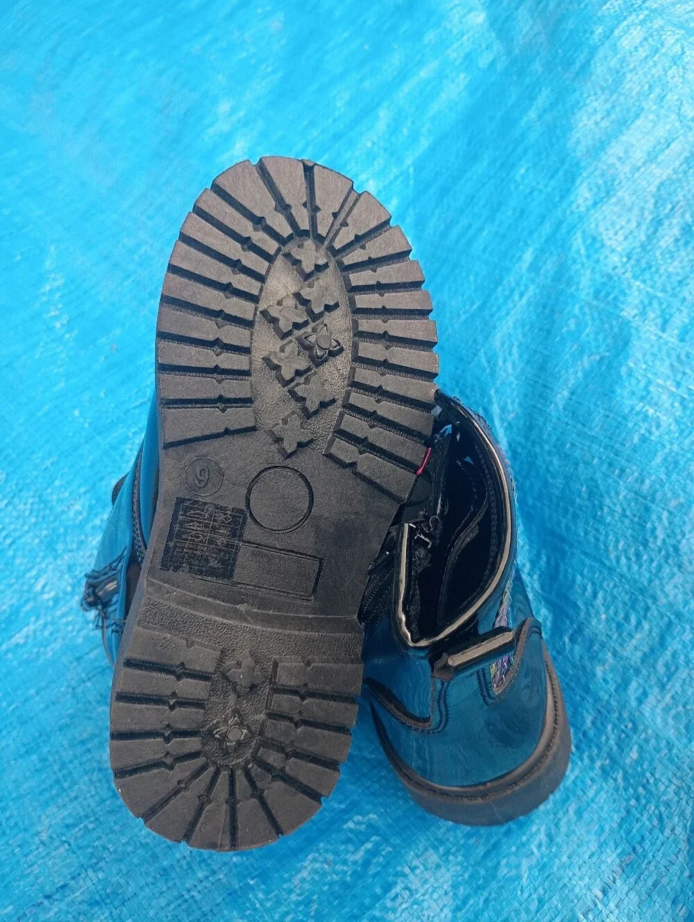Blue Suede Shoes shiny black